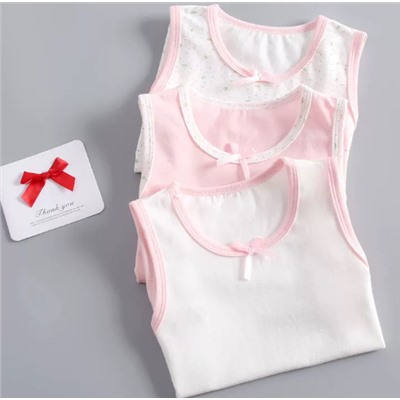 Хлопковая майка для девочек. Набор 3 шт