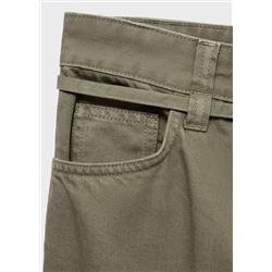 Jeans wideleg detalle cinturón