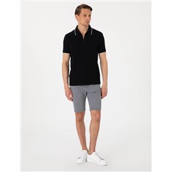 Siyah Slim Fit Polo Yaka Tişört