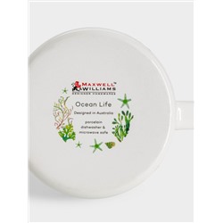 Кружка, 380 мл, фарфор P, белая/зелёная, Морская жизнь, Ocean Life