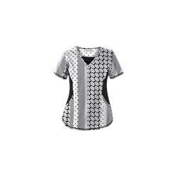UA Retro Rhapsody White Scrub Top