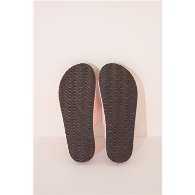 Sandalias bio efecto rafia rosa salmón