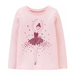 Carter's | Kid Glitter Ballerina Jersey Tee