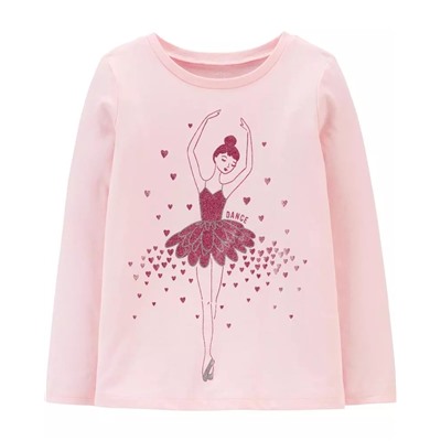Carter's | Kid Glitter Ballerina Jersey Tee