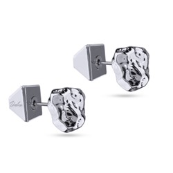 Пусеты Дюна (10мм; покрытие родий), Есть комплект