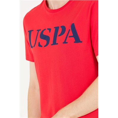 Erkek Kırmızı Basic Bisiklet Yaka Tişört