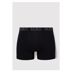 Mavi 3lü Siyah Basic Boxer 0911504-900