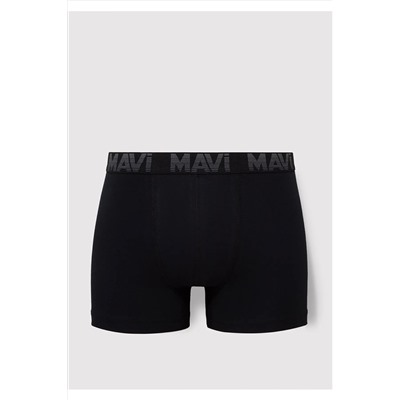 Mavi 3lü Siyah Basic Boxer 0911504-900