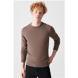 Vizon Bisiklet Yaka Tüylenmeyen Triko Kazak