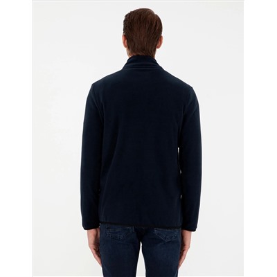 Lacivert Regular Fit Polar Hırka