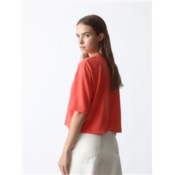 CROPPED T-SHIRT WITH PRINT