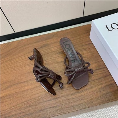 Женские шлепки на небольшом каблуке  (4 цвета) ЛОЕВ*Е