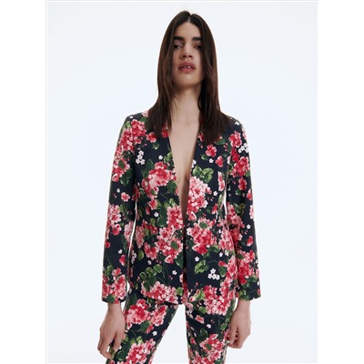 Blazer mit Blumenmuster