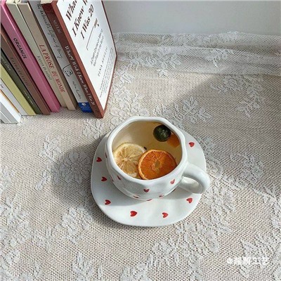 Милейшая кружка с блюдцем