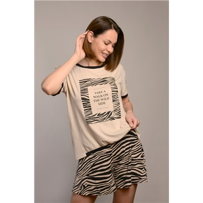 Костюм с шортами ЗЕБРА