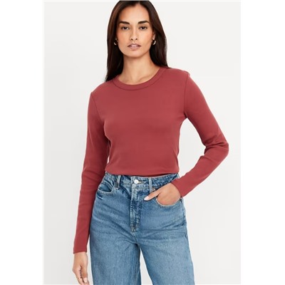 Snug Long-Sleeve Crew-Neck T-Shirt