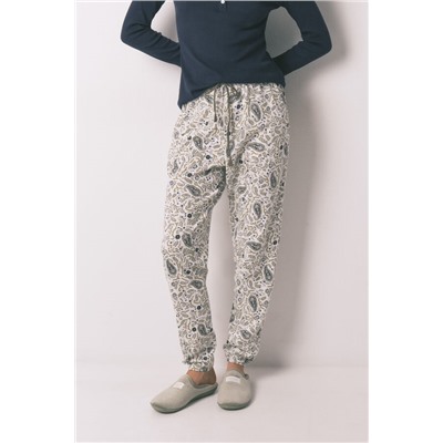 Pantalón largo algodón estampado Paisley