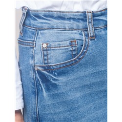 Юбка с асимметричными деталями и необработанным низом