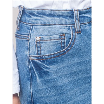 Юбка с асимметричными деталями и необработанным низом