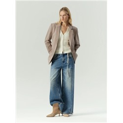 Однобортный жакет с замшевой вставкой, ML762/felicia