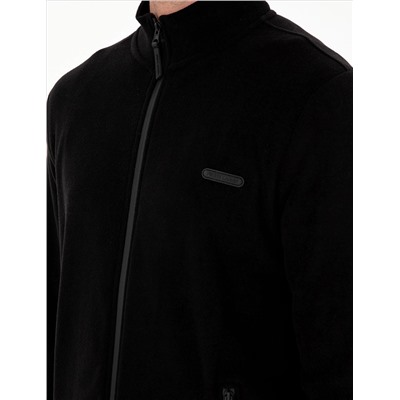Siyah Regular Fit Polar Hırka