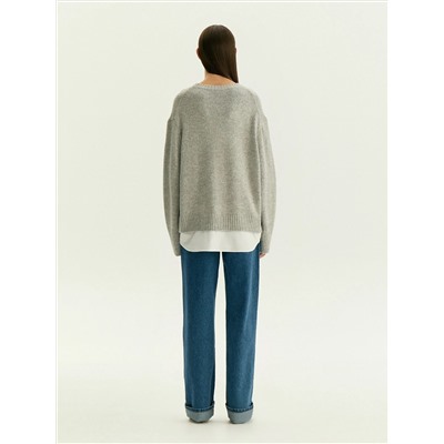 Джемпер из вискозного трикотажа с добавлением шерсти, B3234/hermetis