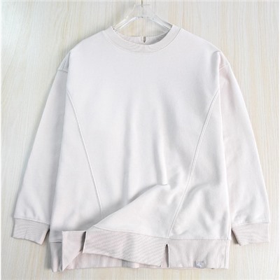 Хлопковая свободная повседневная толстовка