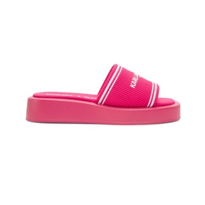 Karl Lagerfeld Paris Ohare 30MM Logo Wedge Heel Sandals
