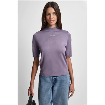 MOCK NECK LOGO SWEATER