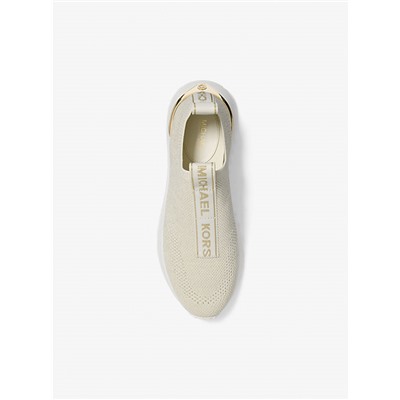 Michael Kors Outlet Bodie Metallic Knit Slip-On Sneaker