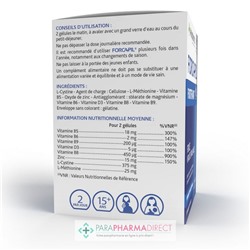 ArkoPharma Forcapil Fortifiant - Force, Vitalité & Brillance - Cheveux & Ongles Affaiblis - 60 gélules