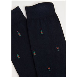 Kurze Herrensocken mit Allover-Muster