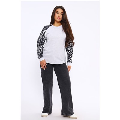 Женский свитшот леопард реглан 2025-2