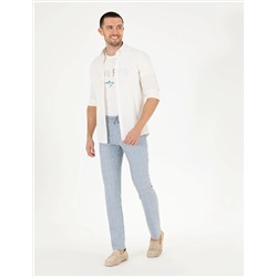 Açık Mavi Slim Fit Kumaş Pantolon