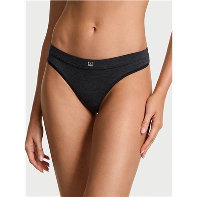 Cotton Logo Cotton Thong Panty