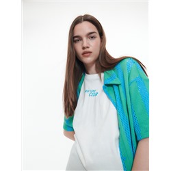 Футболка прямого кроя с принтом