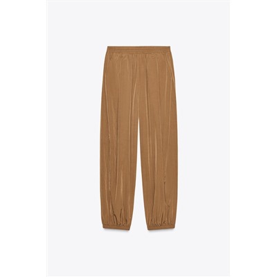 NYLON BALLOON TROUSERS WITH ELASTICATED CUFFS