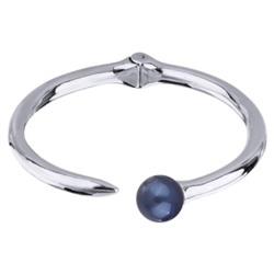 Браслет Гвоздь (Майорка черничная 12мм; покрытие родий), Есть комплект