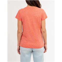 TWIST NECK SNOW YARN T-SHIRT