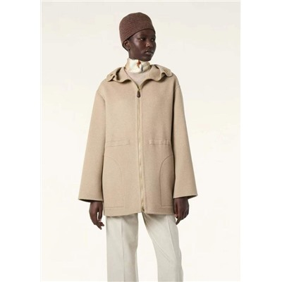 Роскошное шерстяное пальто с капюшоном на молнии  Lor*o Pian*a