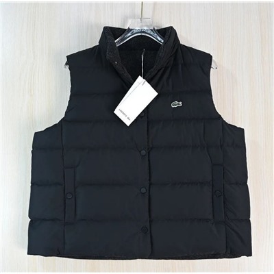 Женский плотный теплый двусторонний твидовый жилет ЛАКОСТ*Е