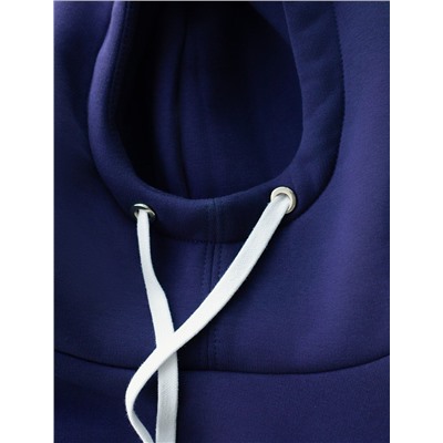 Худи среднего объема из эластичного футера трехнитики c начесом