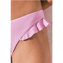 Braga bikini brasileña volantes rosa