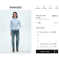 Вязаный свитер с высоким воротом Mang*o