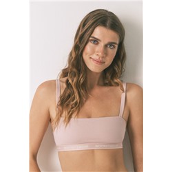 Top sin costuras algodón rosa