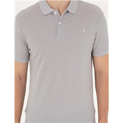 Açık Gri Melanj Slim Fit Tişört