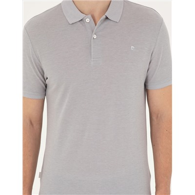 Açık Gri Melanj Slim Fit Tişört