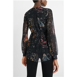 Blusa viscosa estampada