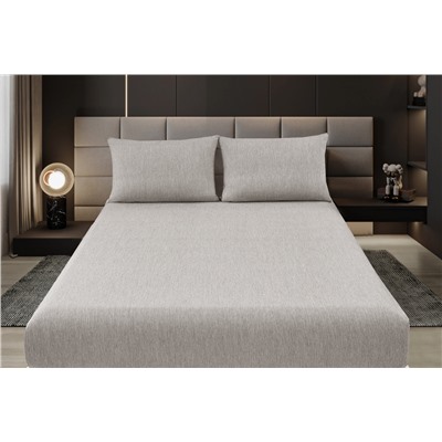 Простыня на резинке Страйп Меланж с высотой борта 25 см.