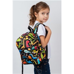 Рюкзак Малыш Динозавры черный фон